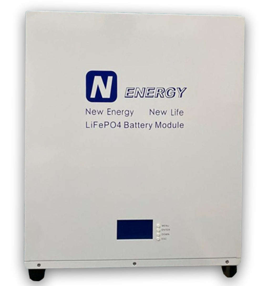 Nenergy 3.8KWH 48V Lithium-ion 80Ah LiFePo4 Battery - Wall mount Battery Cables not Included