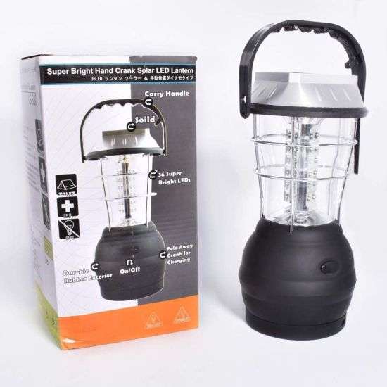 Outdoor Led Lantern - Hand Crank, Outlet, Solar Charge