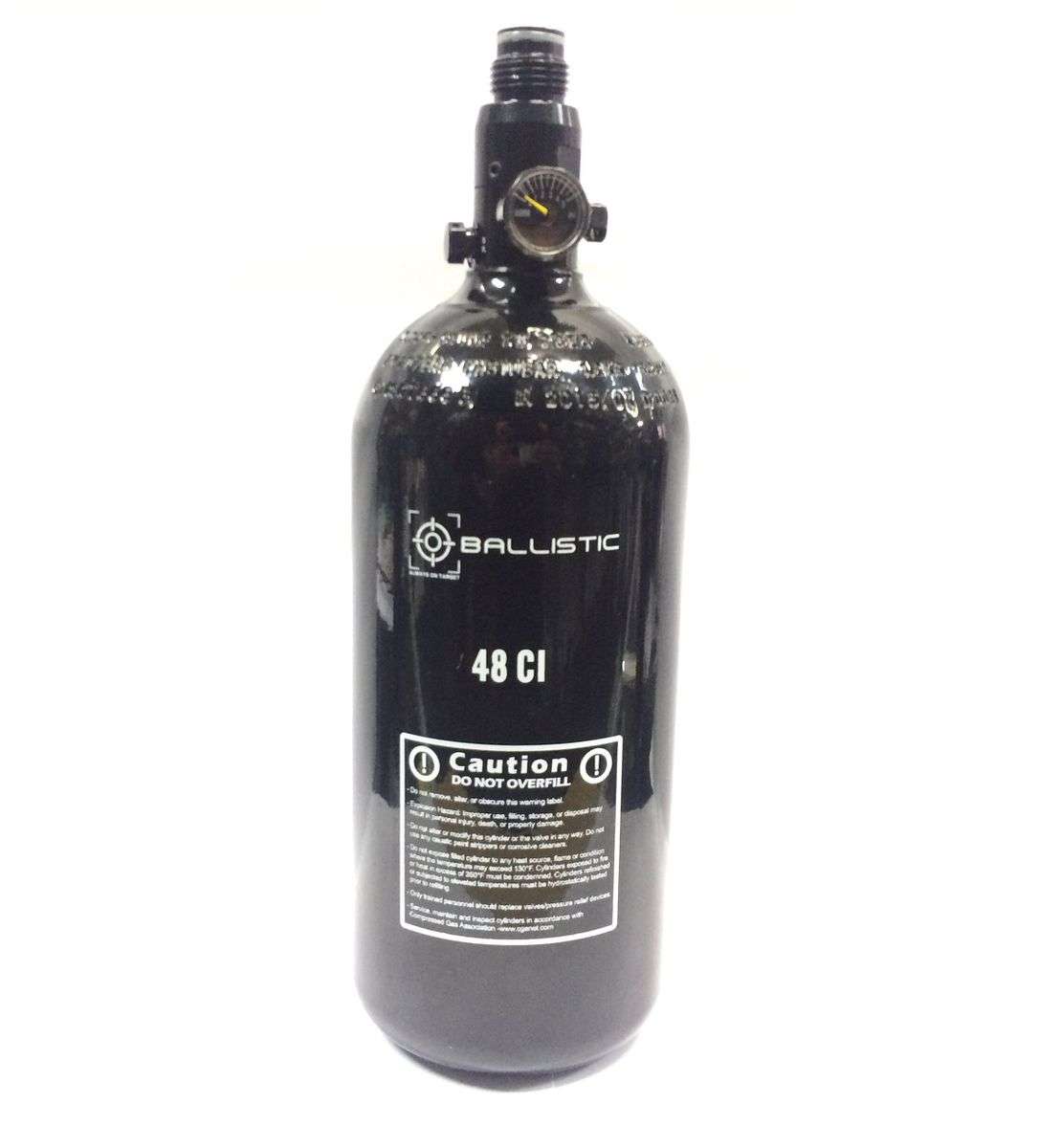 Ballistic Paintball Air Tank 48CI 3000PSI Regulator