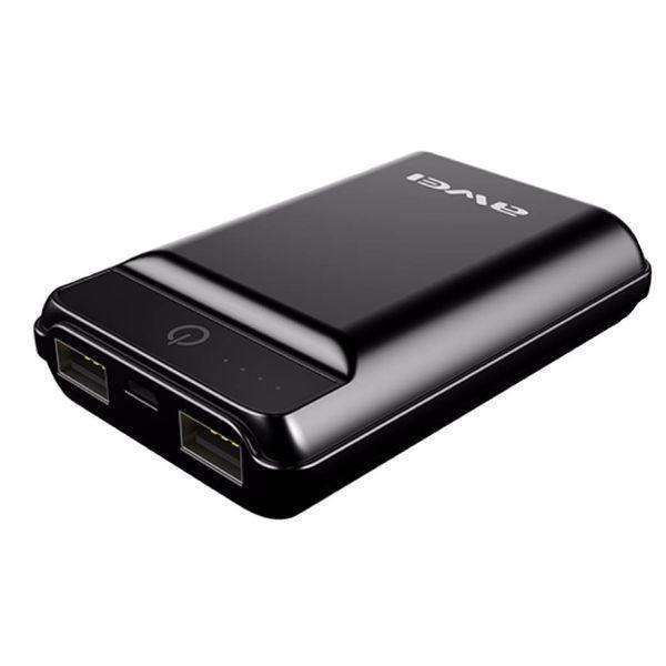Awei P54K Dual USB 10000mAh Power Bank - Black