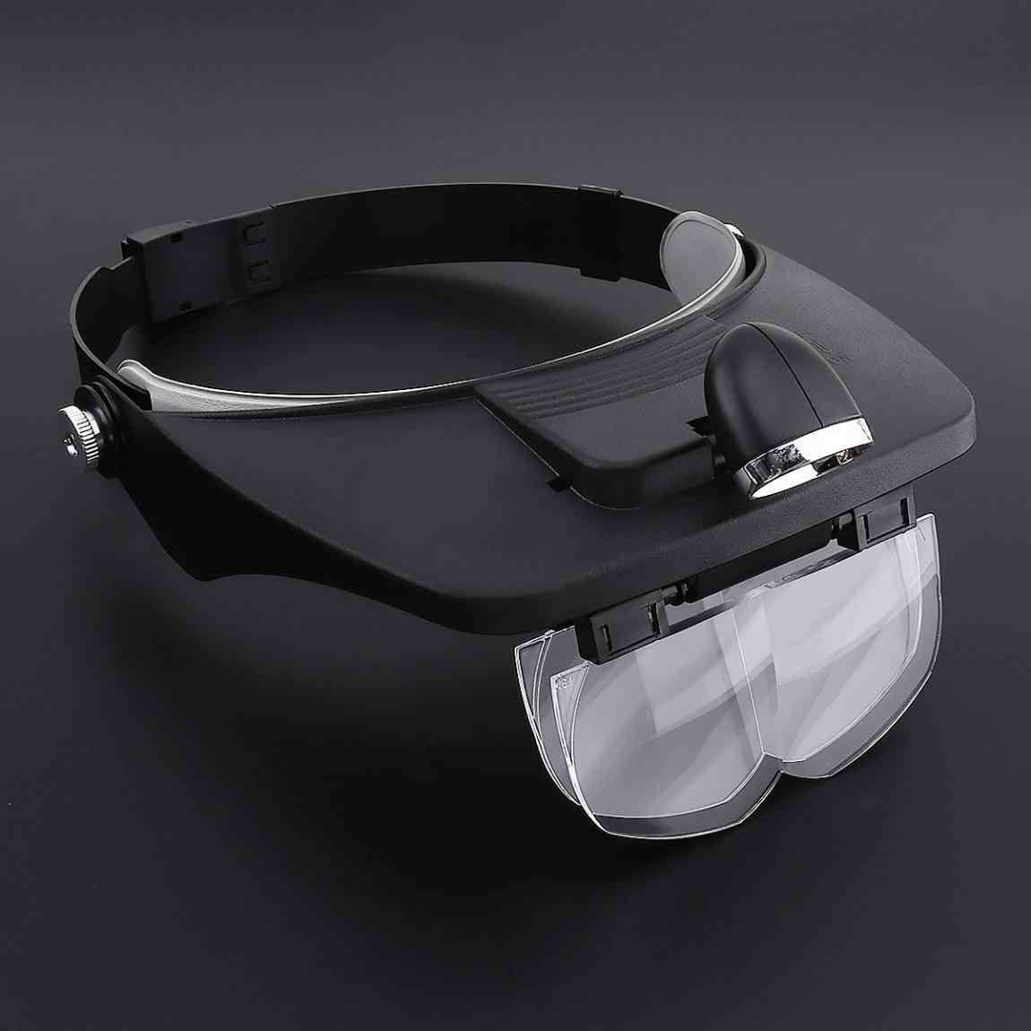 Light Head Magnifying Glass - Batteries and Different Lenses Included