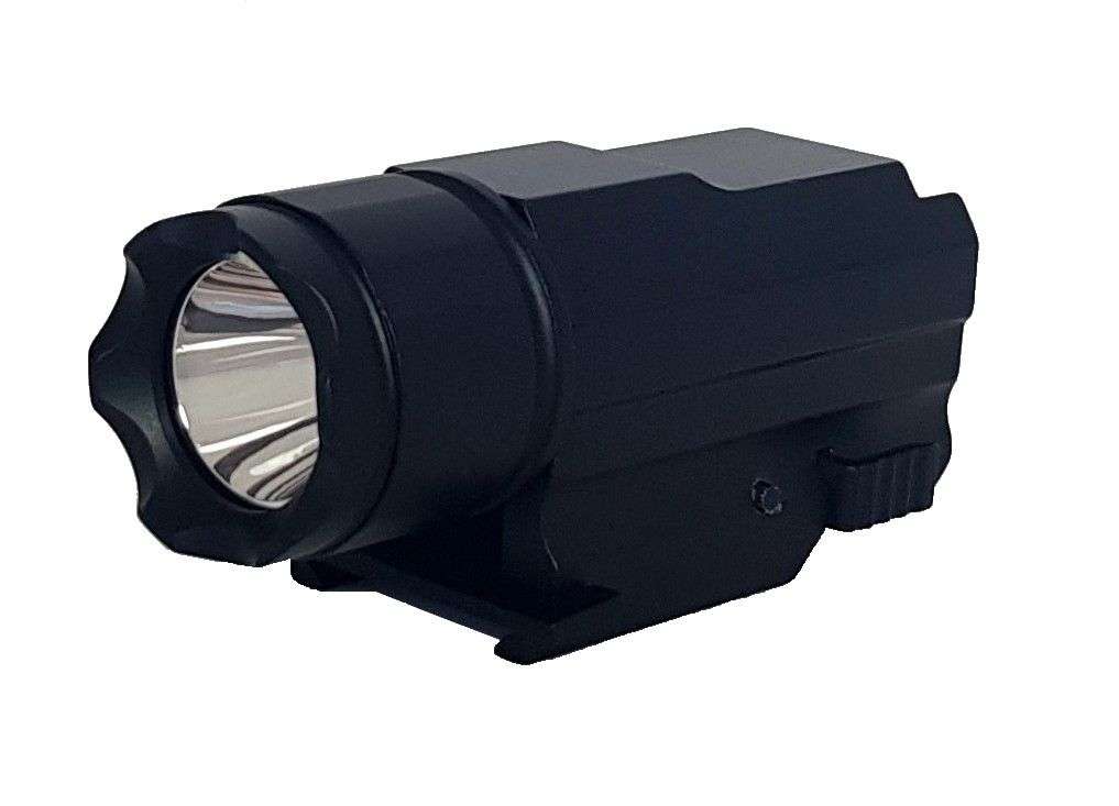 Clip On Tactical Flashlight - Weaver or Picatinny Mount