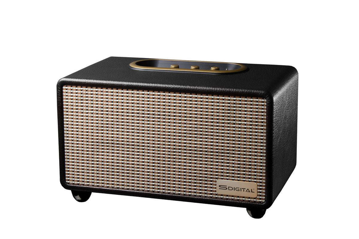 S Digital Sonata Vintage Styling Ulta High Power Premium Wireless BT Speaker - Black