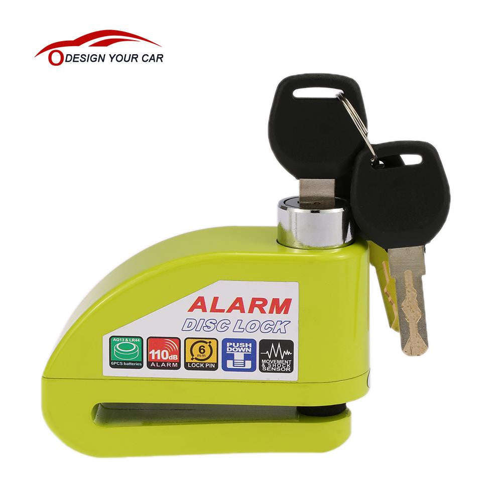 Motorcycle Moto Scooter Bicycle Disc Brake Lock Security Anti-theft Alarm Lock - Red