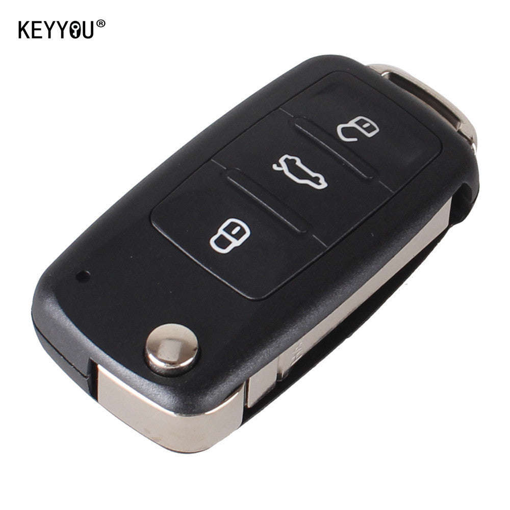 3 Button Flip Fob Remote Key Shell for VW VOLKSWAGEN Tiguan Golf Polo