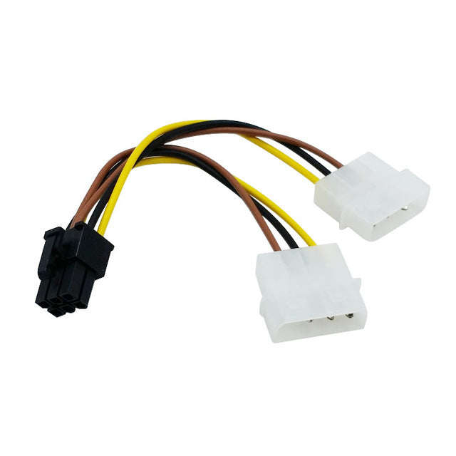 Dual Molex 4Pin To 6Pin Cable