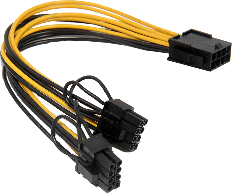 PCI-E 8pin to Dual 8pin Y-Splitter Extension Cable