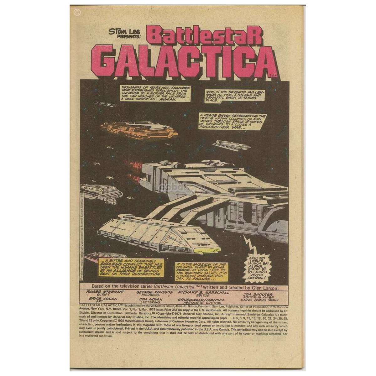 Battlestar Galactica / Annihilation! / Marvel #1 March 1979 / Vintage Comic Book