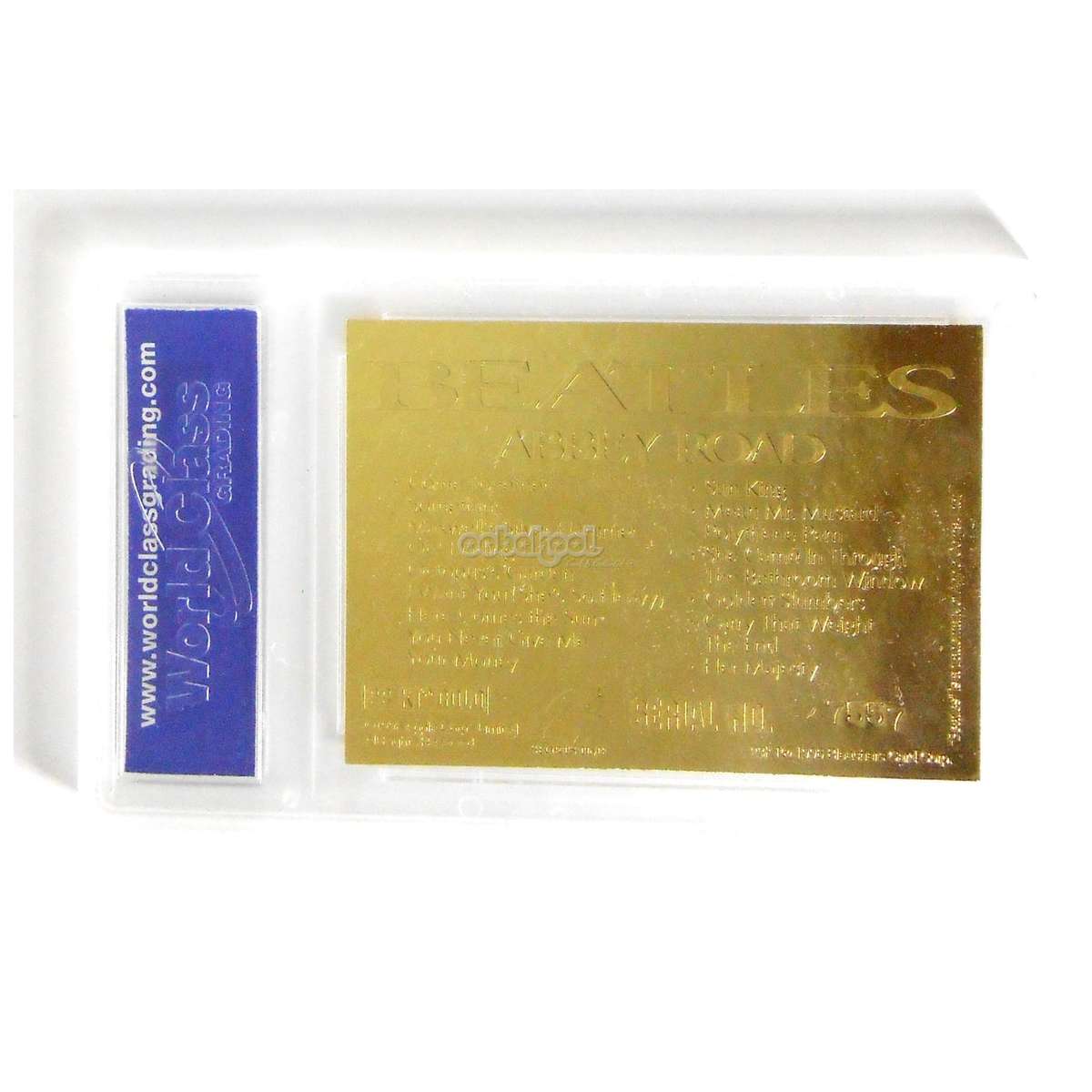 Beatles / Abbey Road / 23kt Gold '96 Sculpted Card #7558 / Apple Corps / Mint