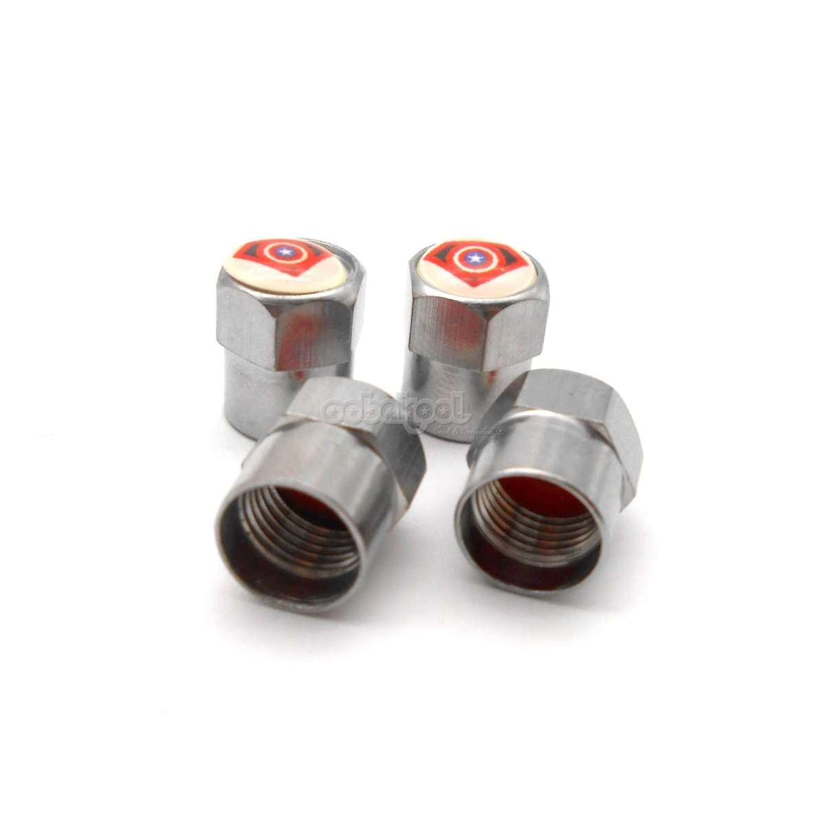 Captain America Wheel Stem Valve Caps / Set of 4 / Limited Edition
