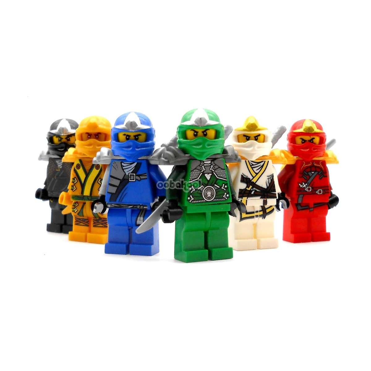 Ninjago / Masters Of Spinjitzu / Special Movie Edition / 6 x OobaKool Minifigure Set