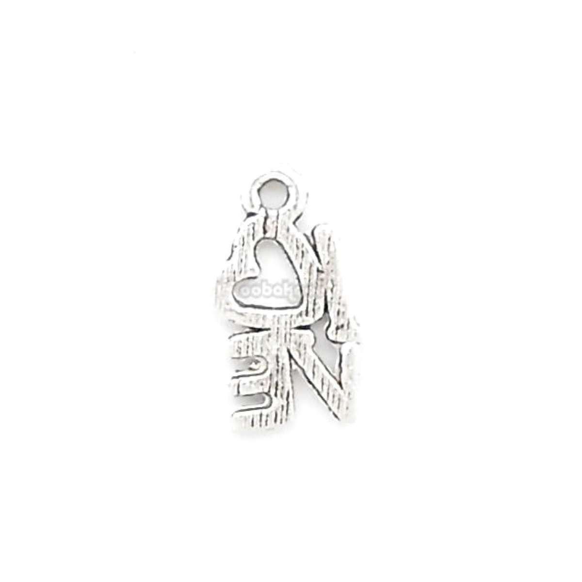 Pretty Woman / Love / Silver Alloy Charm