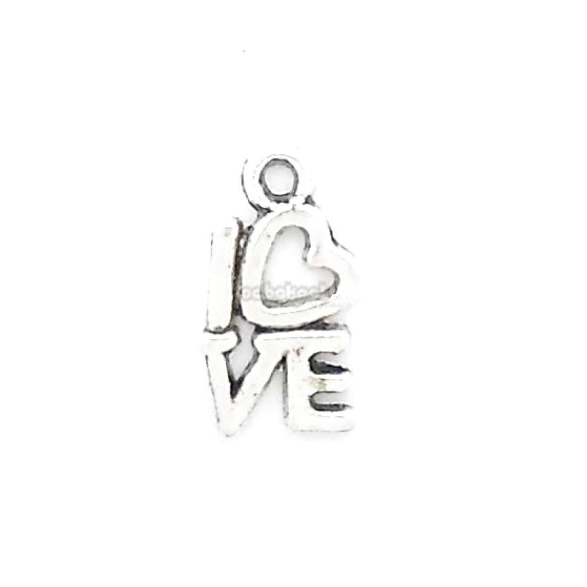 Pretty Woman / Love / Silver Alloy Charm