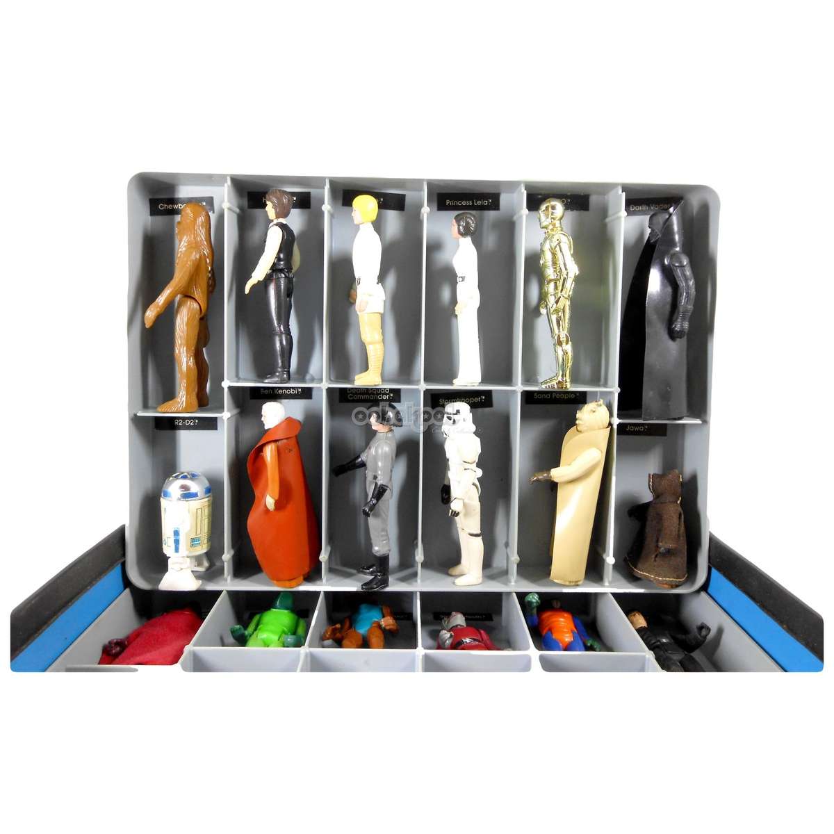 Star Wars / 1970'S Mini-Action Figure Case with 24 Kenner 3.75" Figures / Collectors Set