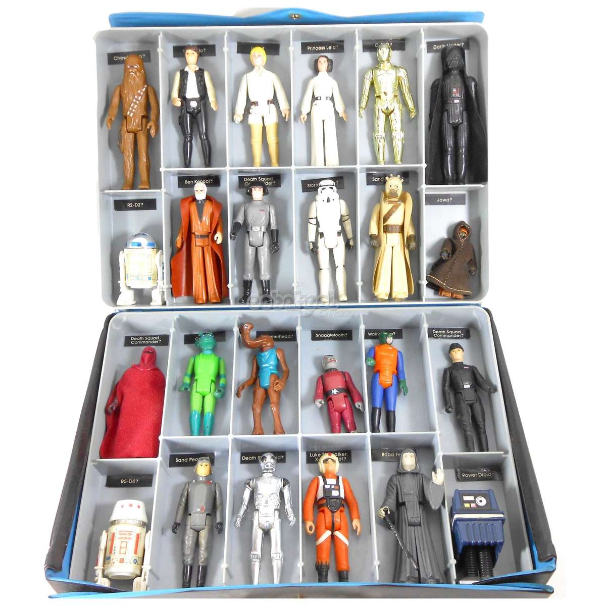 Star Wars / 1970'S Mini-Action Figure Case with 24 Kenner 3.75" Figures / Collectors Set