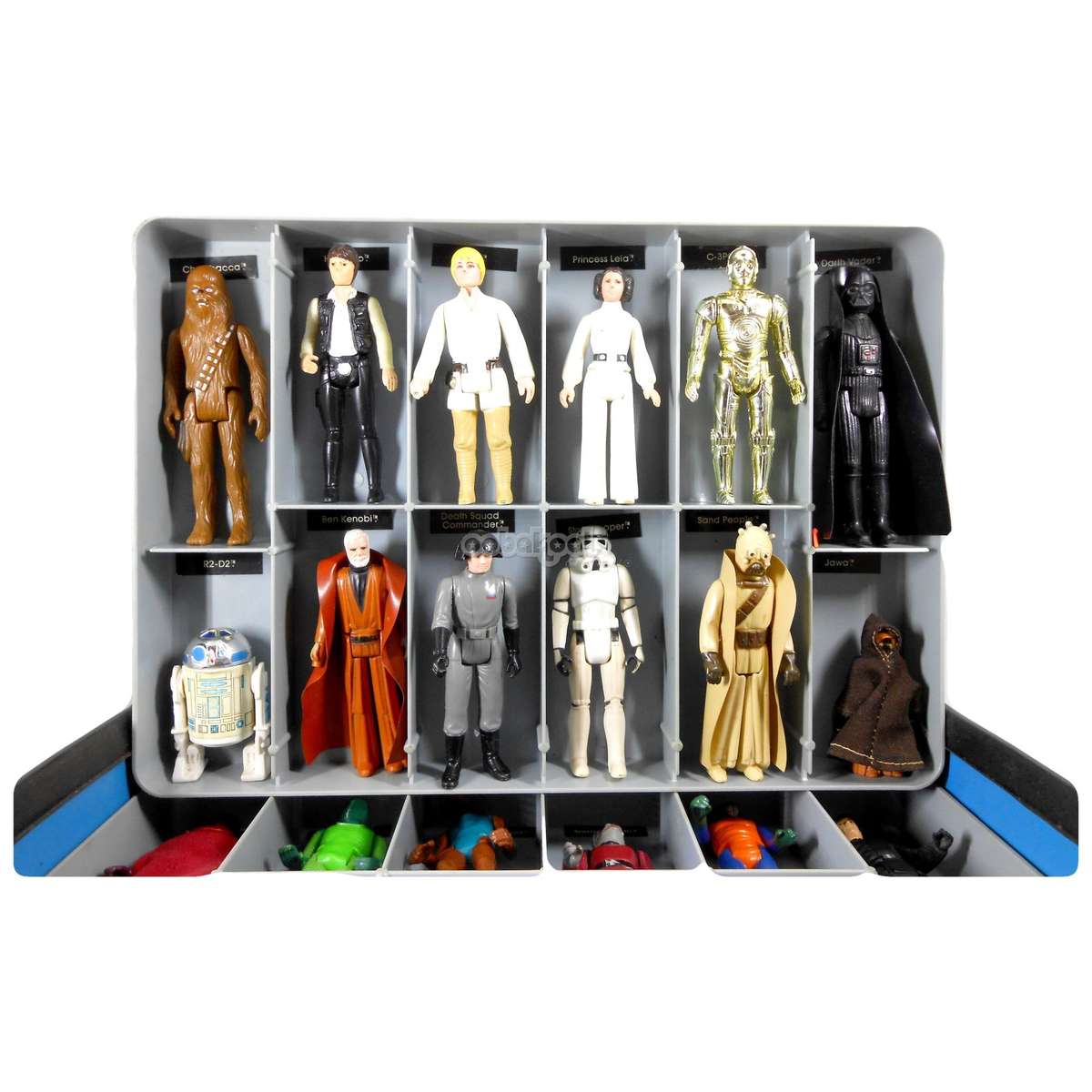 Star Wars / 1970'S Mini-Action Figure Case with 24 Kenner 3.75" Figures / Collectors Set