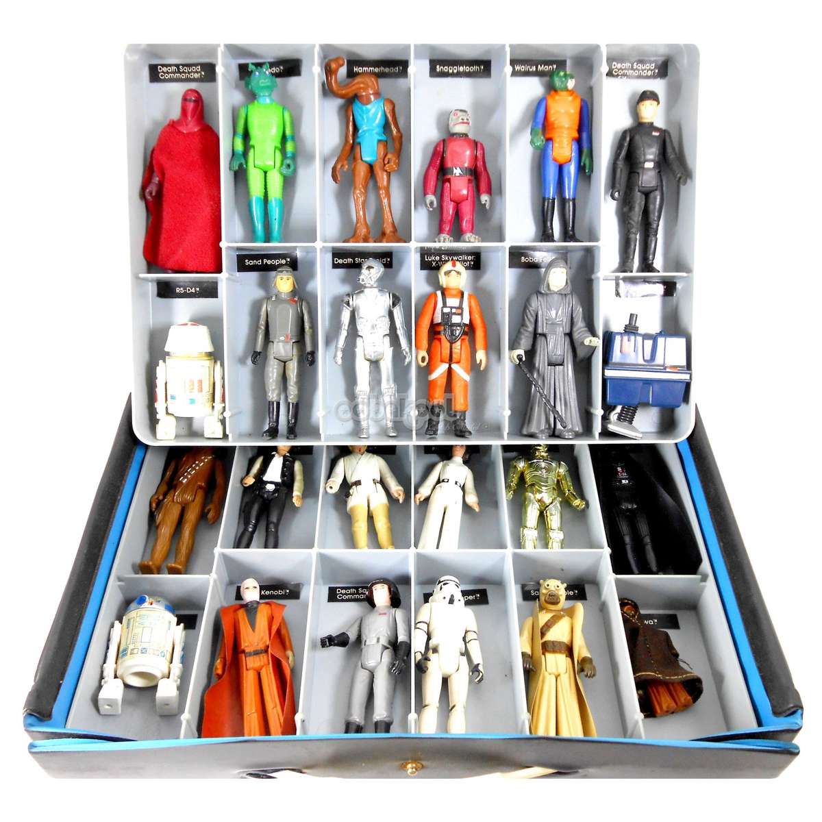 Star Wars / 1970'S Mini-Action Figure Case with 24 Kenner 3.75" Figures / Collectors Set