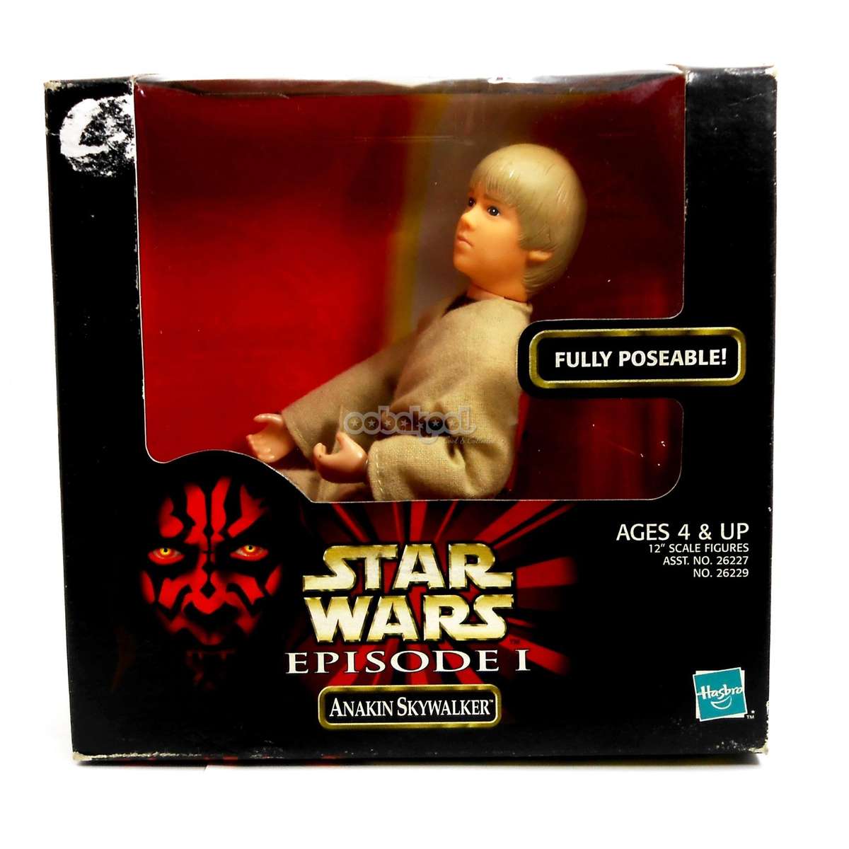 Star Wars / Anakin Skywalker / Episode 1 Collection / 1998 Hasbro 12 Inch Poseable Figure / NIB