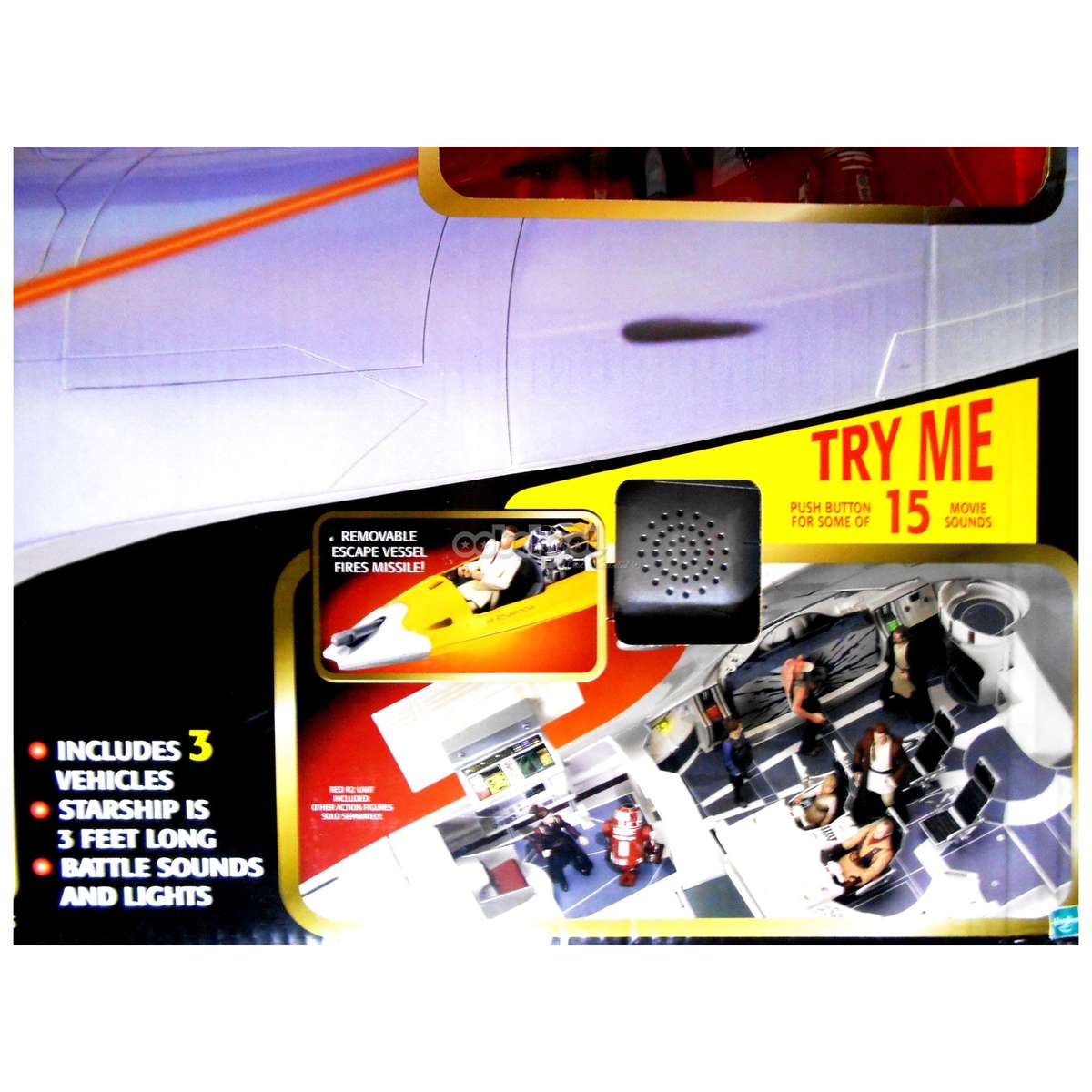 Star Wars / Naboo Royal Starship / Episode 1 / 1999 Hasbro XL Electronic Vehicle / < 3 Feet Long