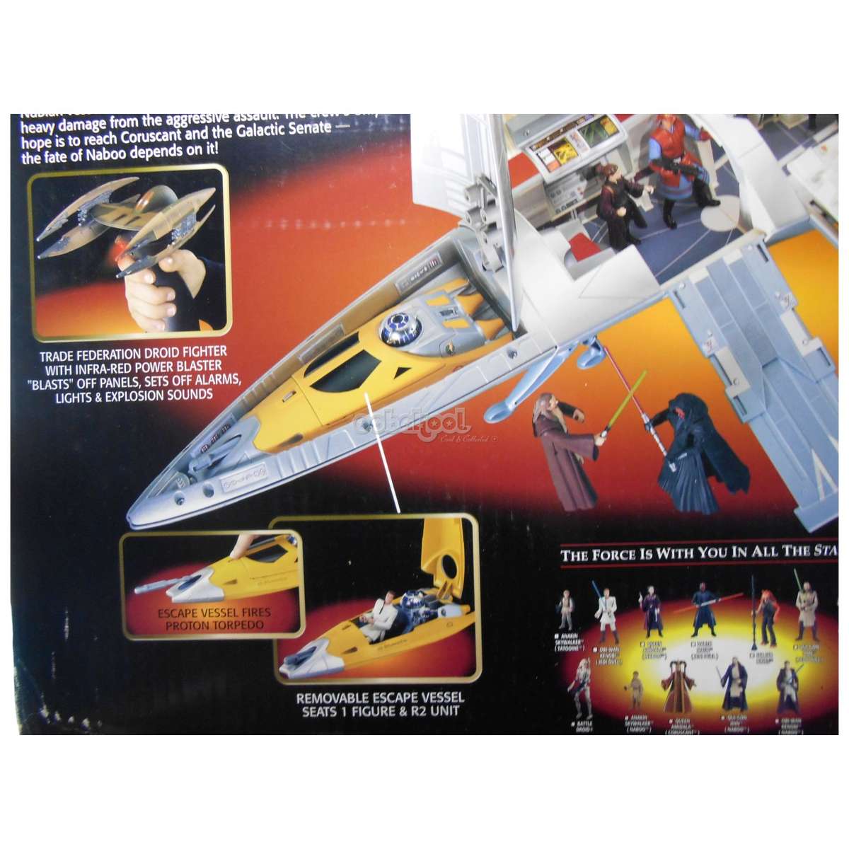 Star Wars / Naboo Royal Starship / Episode 1 / 1999 Hasbro XL Electronic Vehicle / < 3 Feet Long