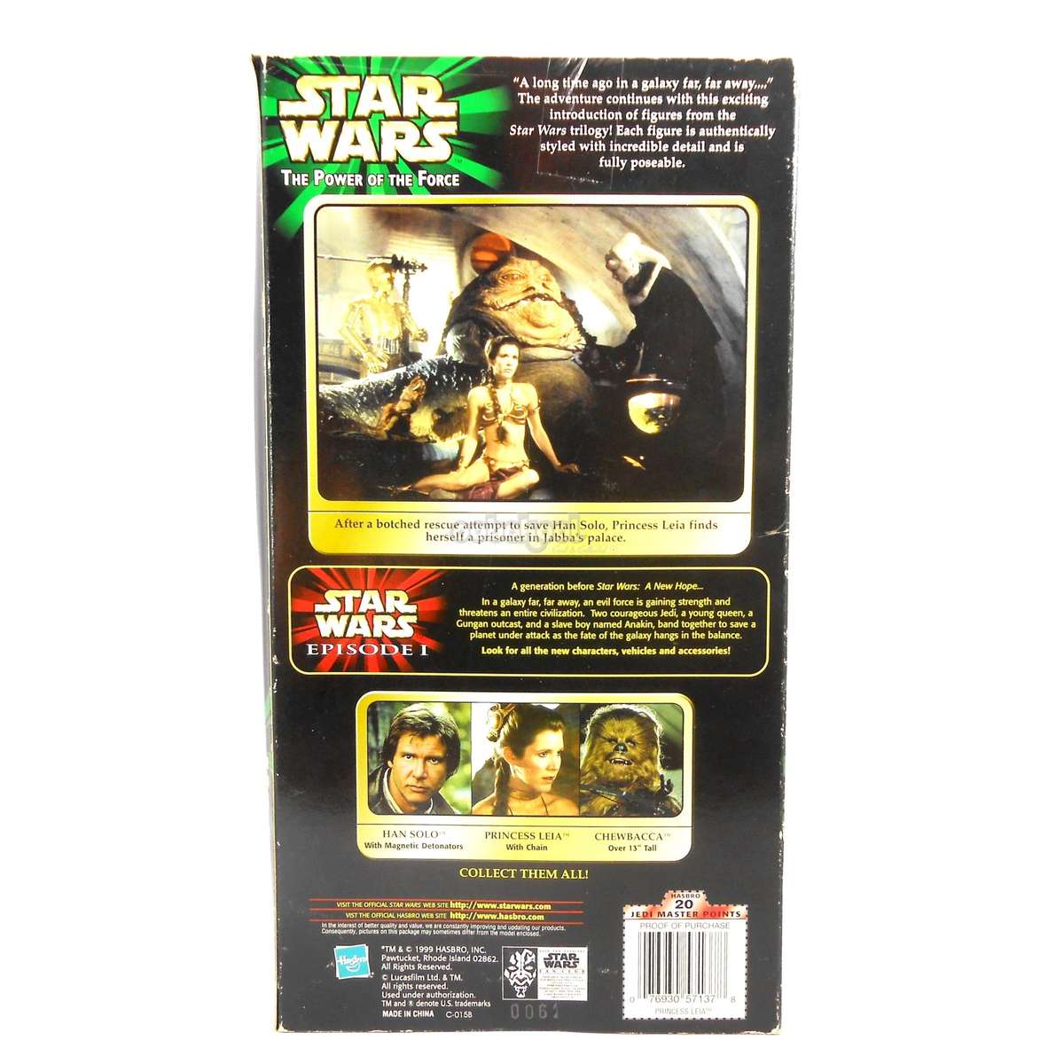 Star Wars / Princess Leia - Slave Outfit / POTF / 1999 Hasbro 12 Inch Poseable Figure / NIB