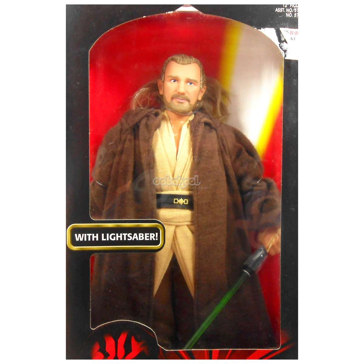 Star Wars / Qui-Gon Jinn / Episode 1 Collection / 1998 Hasbro 12 Inch Poseable Figure / NIB