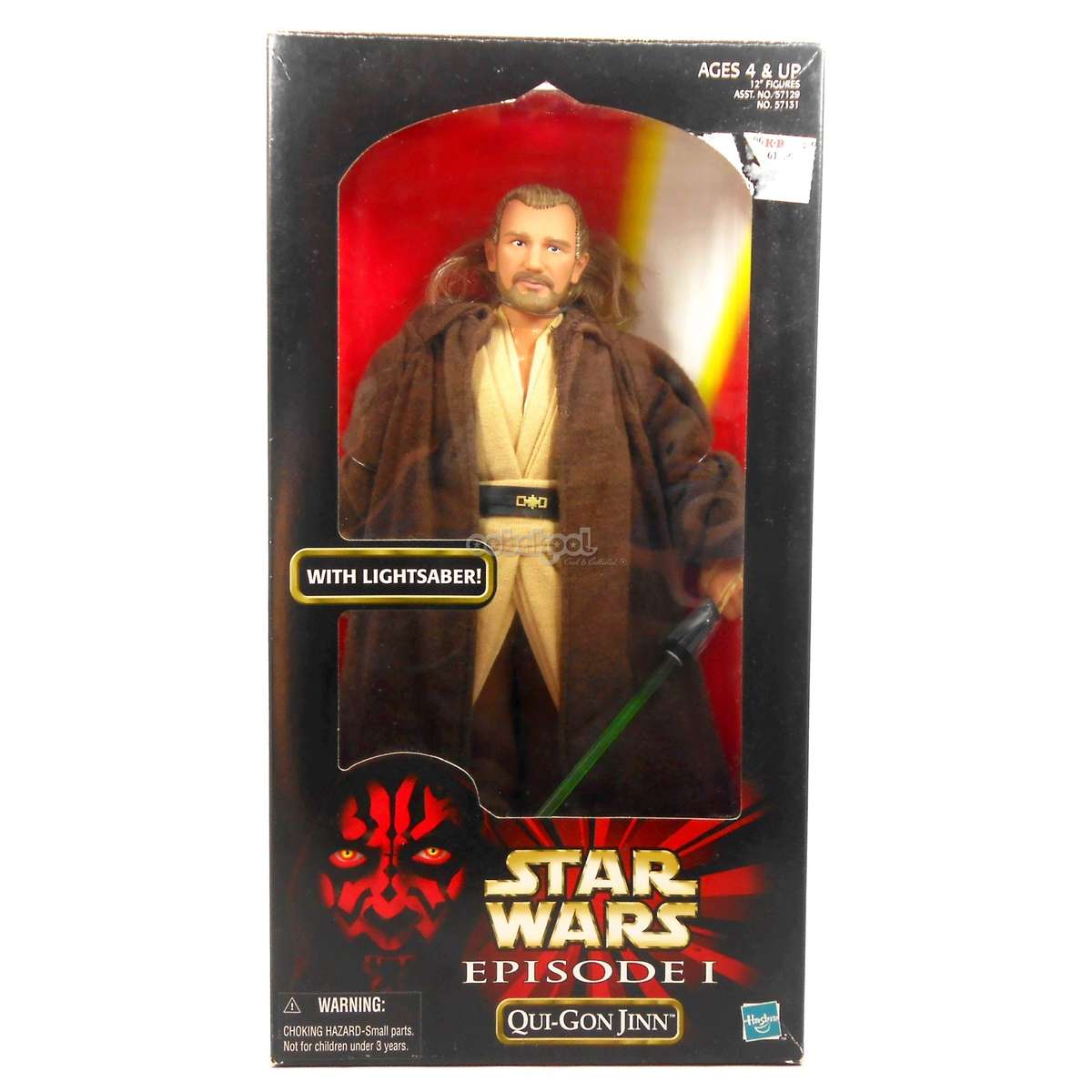 Star Wars / Qui-Gon Jinn / Episode 1 Collection / 1998 Hasbro 12 Inch Poseable Figure / NIB