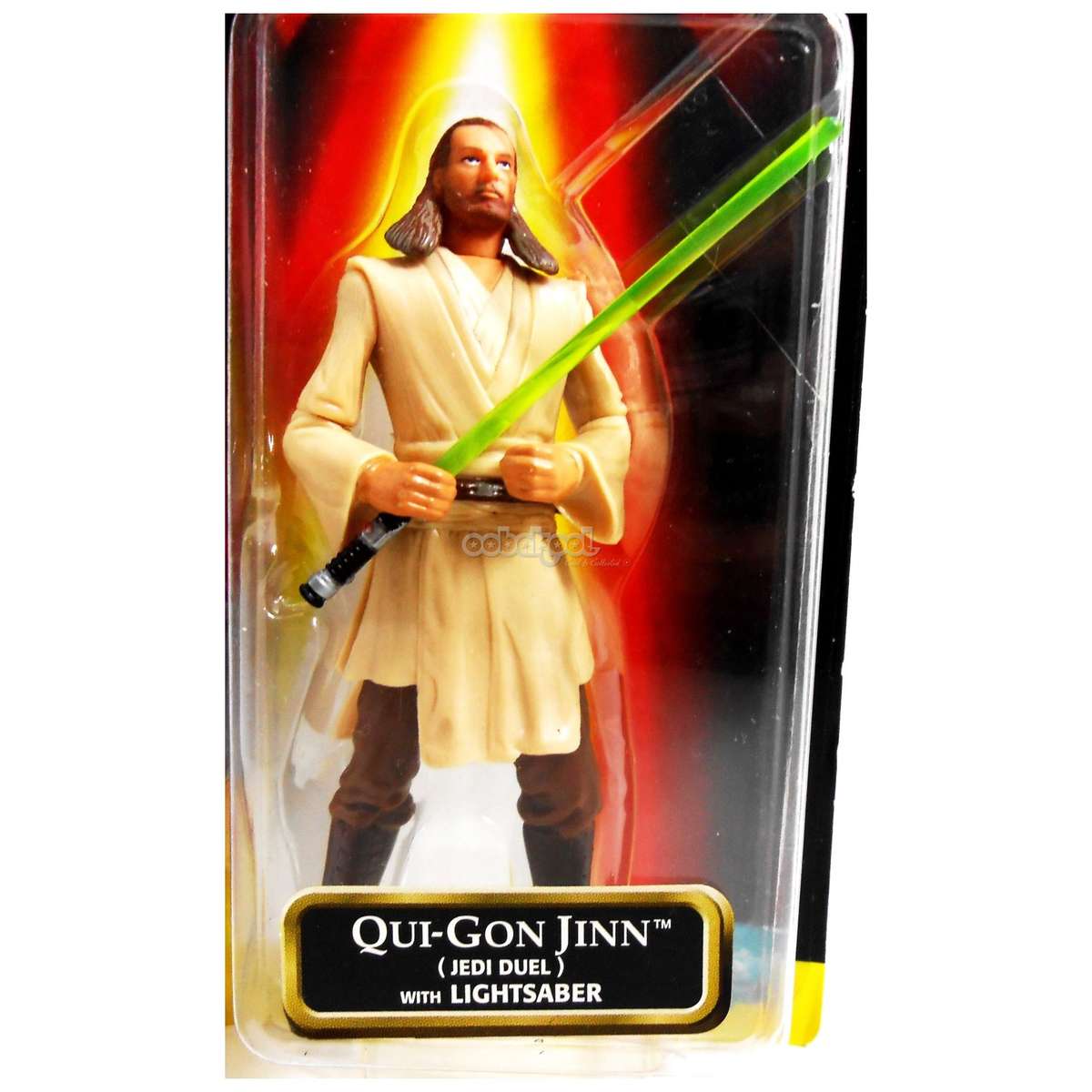 Star Wars / Qui-Gon Jinn / Episode 1 Collection / 1998 Hasbro 3.75 Inch Action Figure / MOC