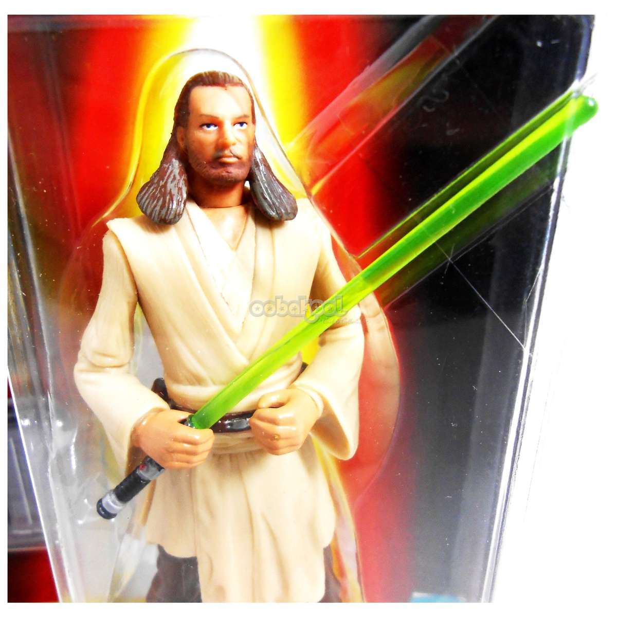 Star Wars / Qui-Gon Jinn / Episode 1 Collection / 1998 Hasbro 3.75 Inch Action Figure / MOC