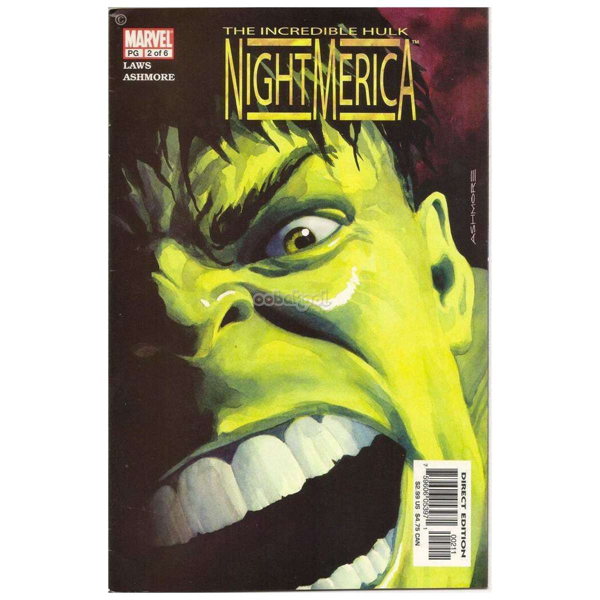 The Incredible Hulk / Nightmerica 2 of 6 / Marvel #2 Sep 2003 / Comic Book