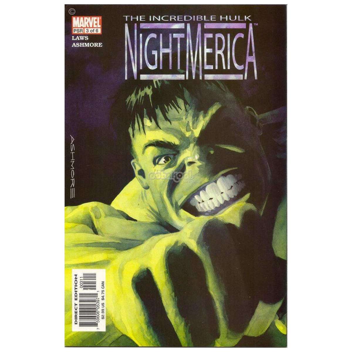 The Incredible Hulk / Nightmerica 3 of 6 / Marvel #3 Oct 2003 / Comic Book