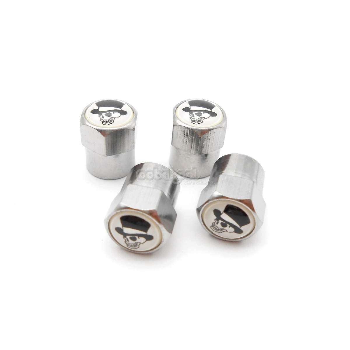 Top Hat Skeleton Wheel Stem Valve Caps / Set of 4 / Limited Edition