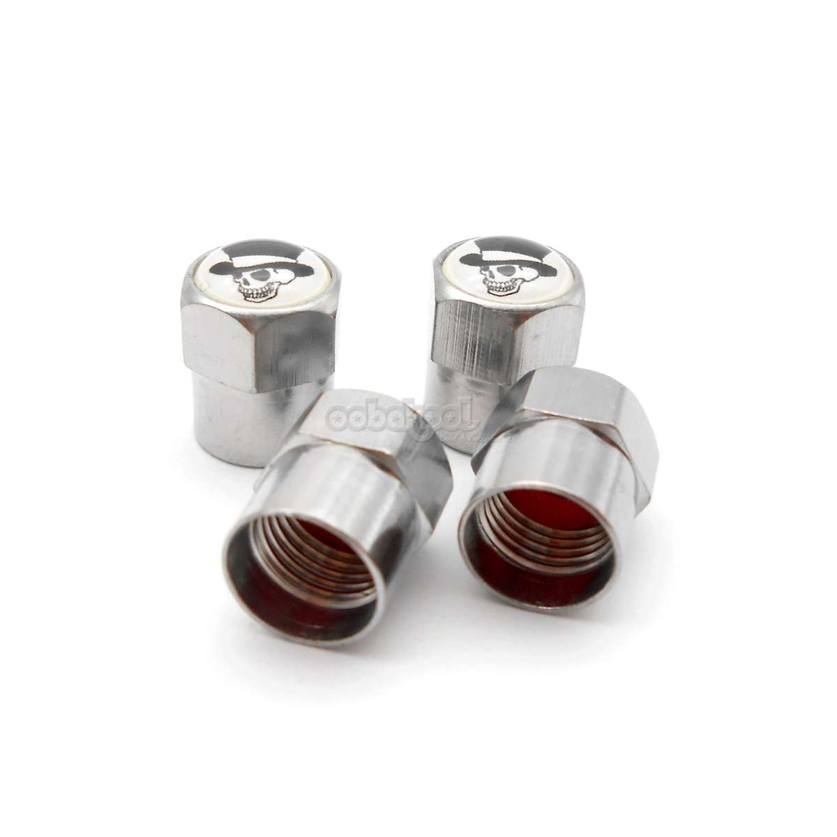 Top Hat Skeleton Wheel Stem Valve Caps / Set of 4 / Limited Edition