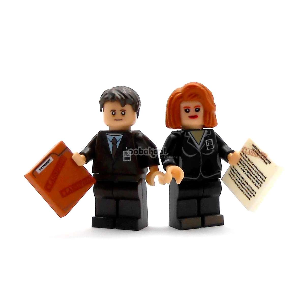 X-Files / Agent Mulder And Scully / 2 x OobaKool Minifigure Set