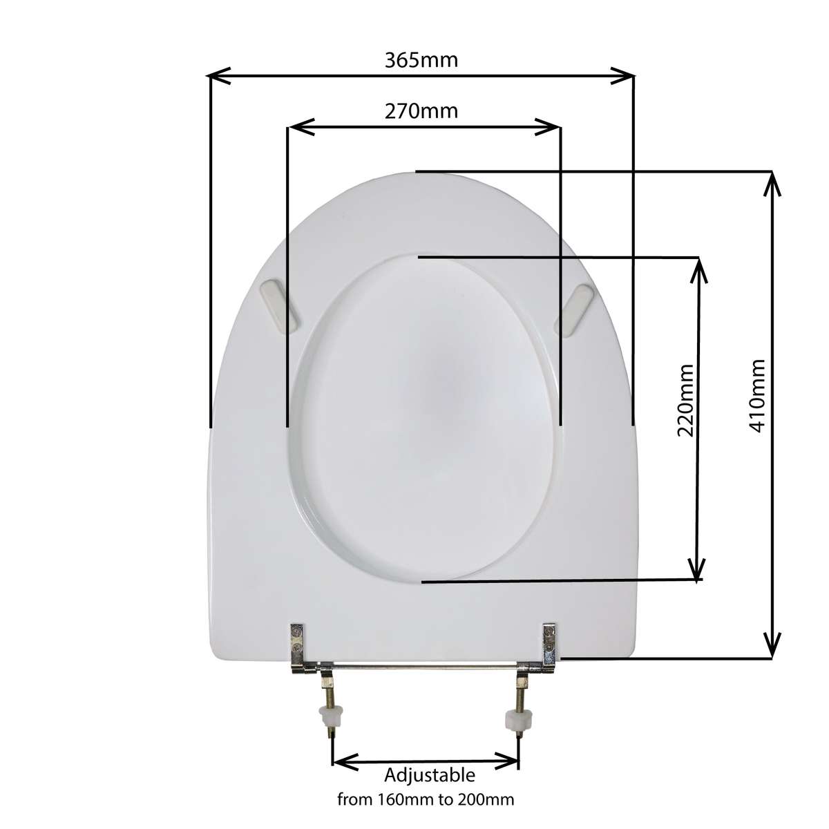 Denver Hygenix Wooden Toilet Seat | White