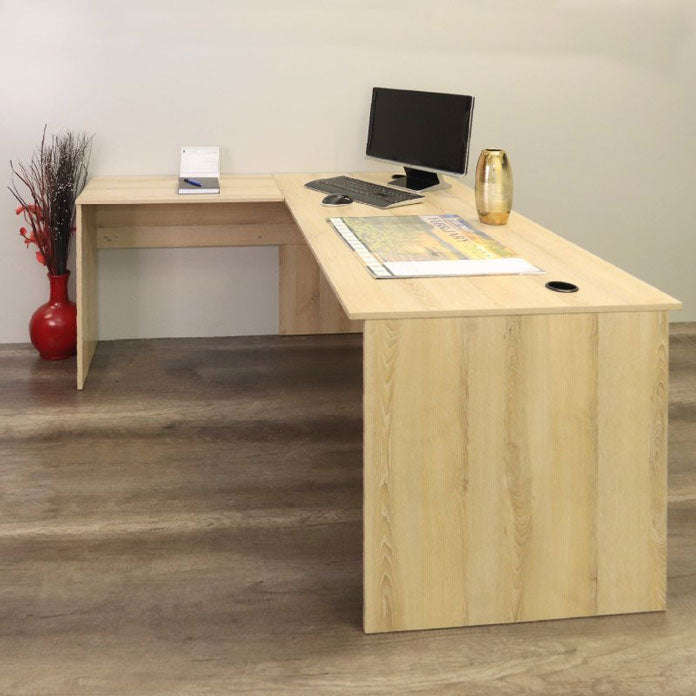 Denver Office Furniture | L Shape Corner Desk | Washed Shale