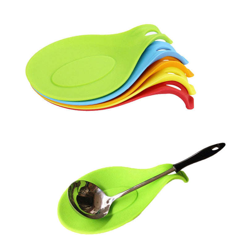 1Pc Silicone Spoon Heat Resistant Mat - Orange