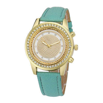 Women's Geneva Fashion Rhinestone Watch - Blue