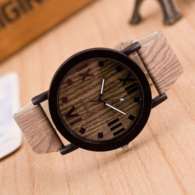 Vintage Wood Grain Women's Watch - 6 Style