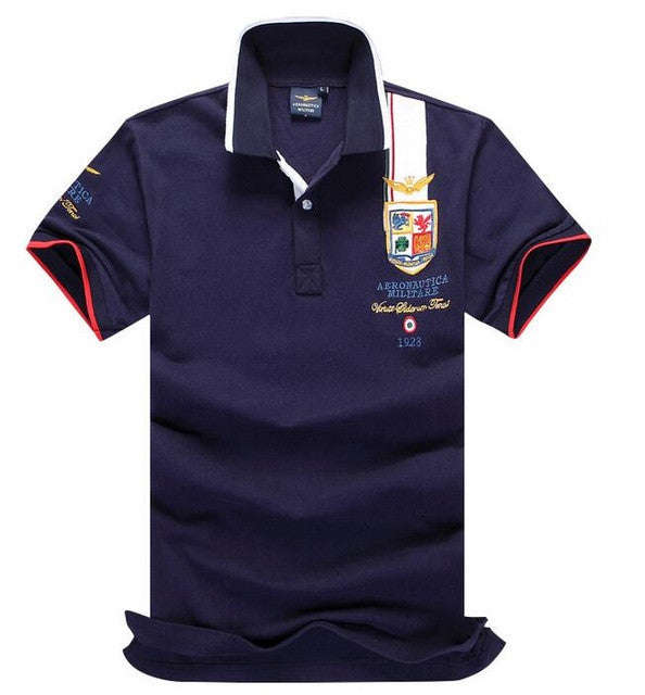Embroidery aeronautica militare men's t shirt - Navy / XL