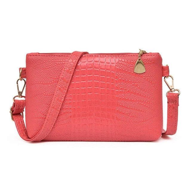 Xiniu Women Crocodile Pattern handbag - Watermelon Red