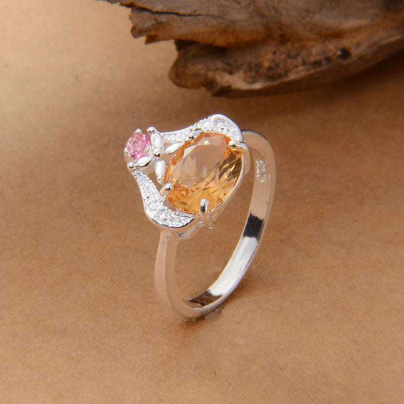 love crown silver plated ring - 7