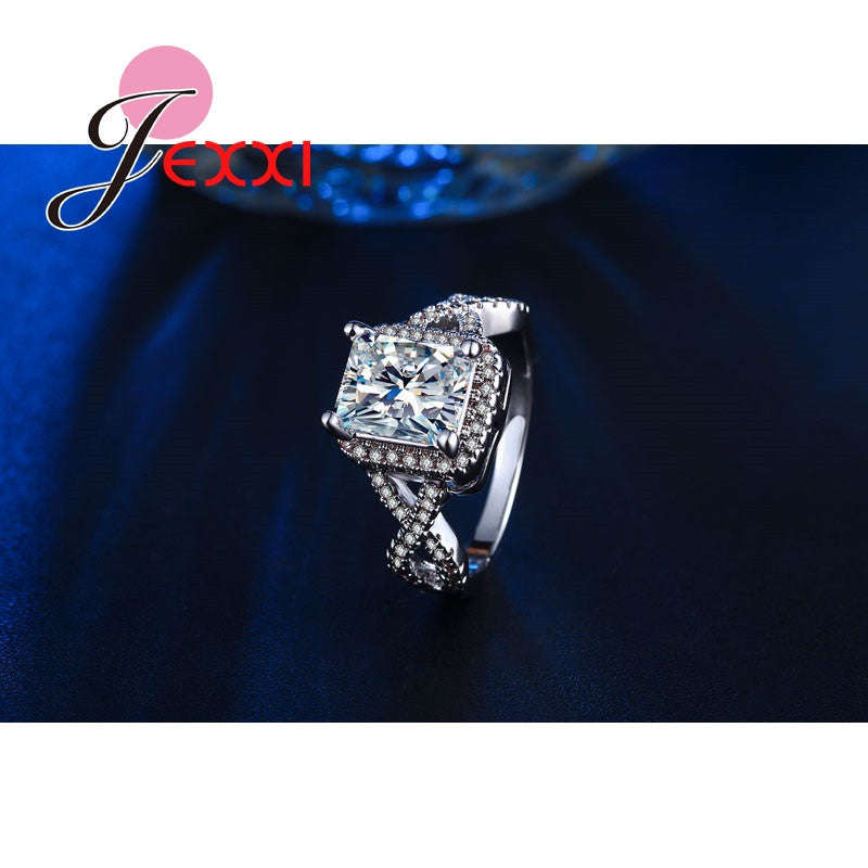 Square Cross Hollow Ring - 6