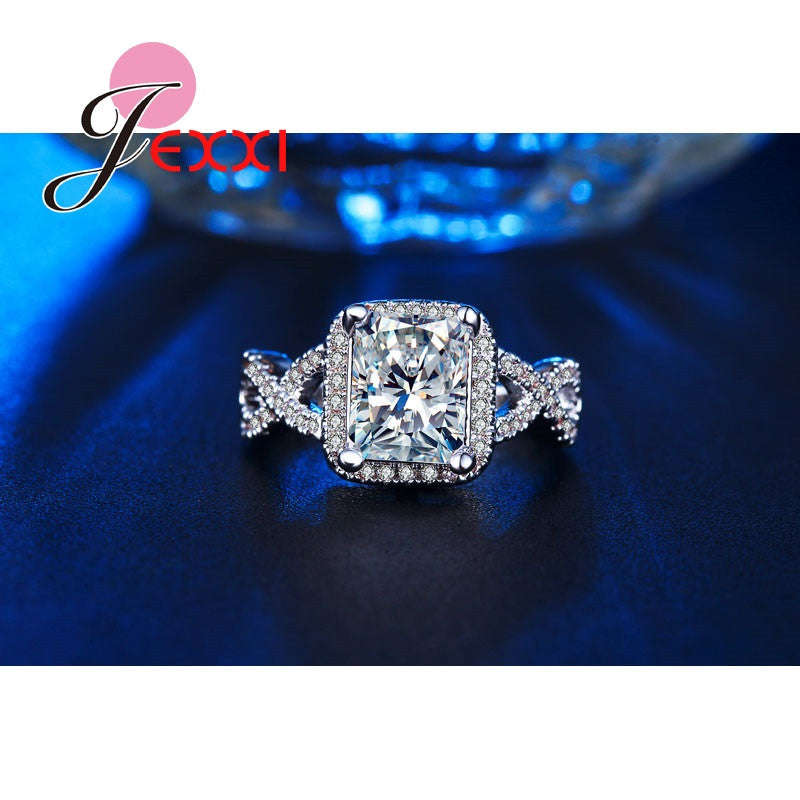 Square Cross Hollow Ring - 6