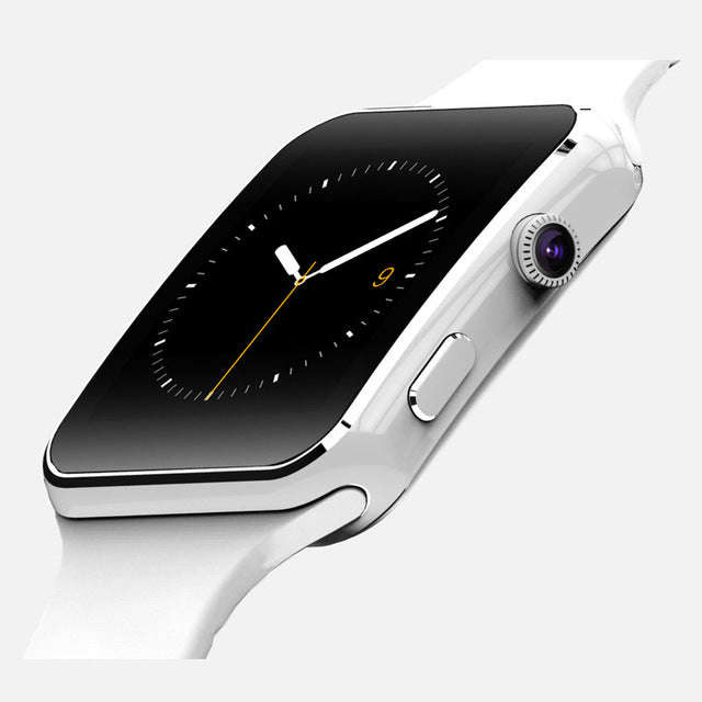 Pewant E6 Smart Watch On Wrist Bluetooth Wrist Watch For Android For Samsung H... - white / standard