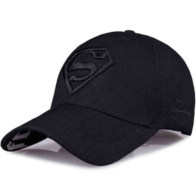 2017 New Letter Superman Cap Casual Outdoor Baseball Caps For Men Hats Women Snapback Cap... - black