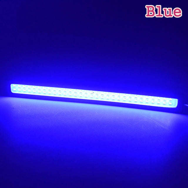 2Pcs White Blue 14cm COB 60Leds Double Row Car Led Auto DRL Driving Lamp Daytime Running L... - Blue