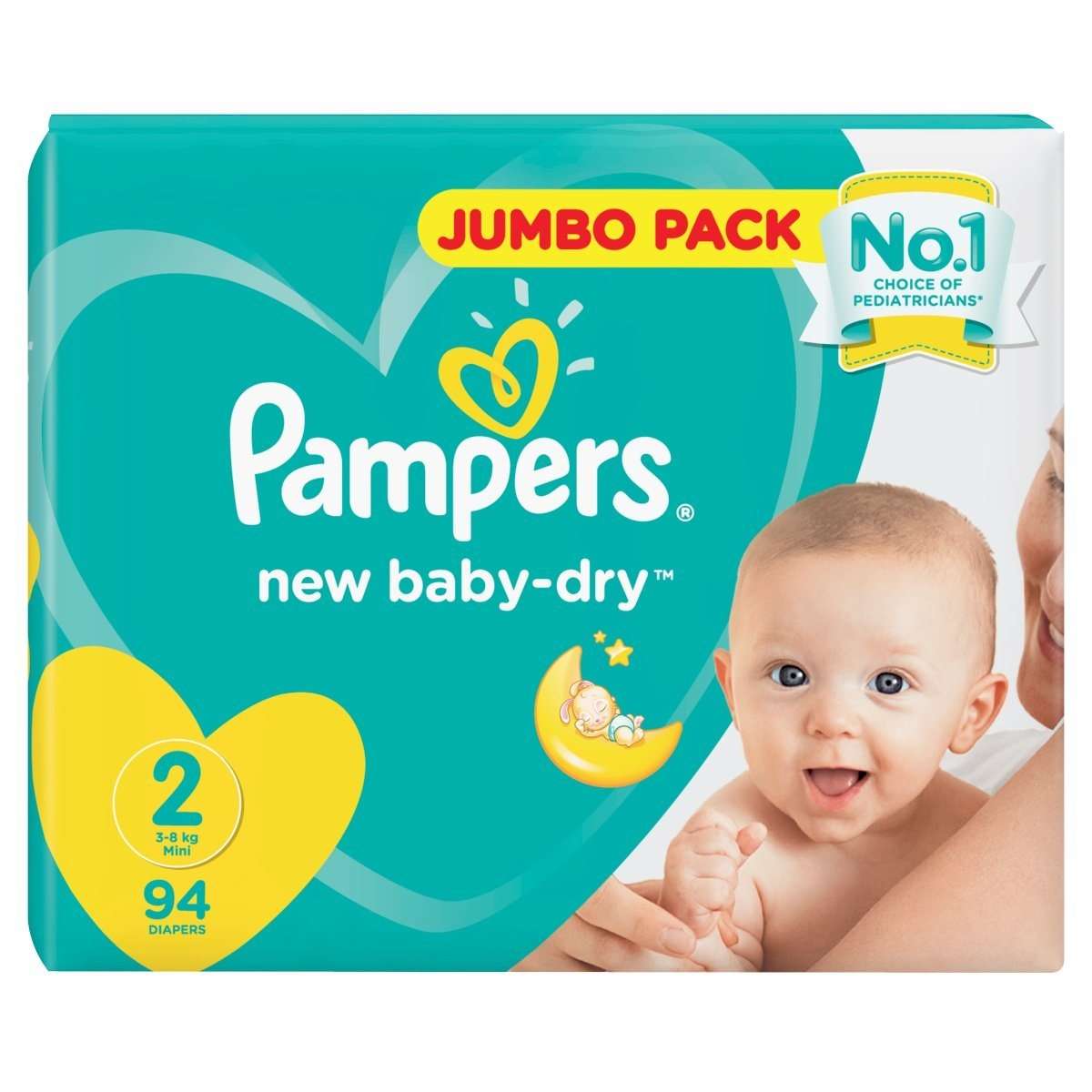 Pampers New Baby Nappies Size 2 Mini 3-6kg Jumbo 94s