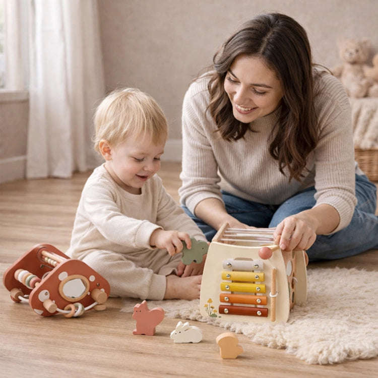 5 in 1 Mushroom Wooden Activity Cube