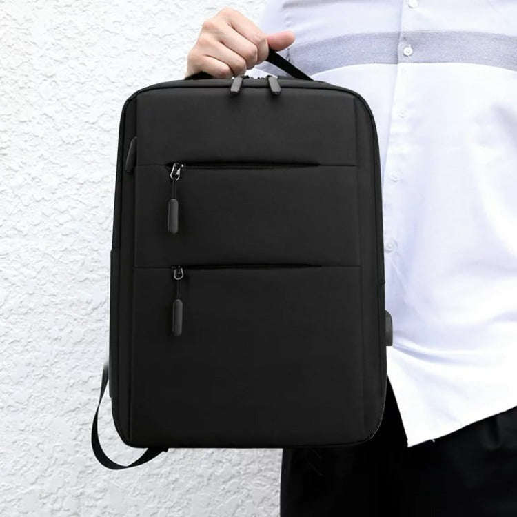 USB Charging Double Shoulder Backpack | Black